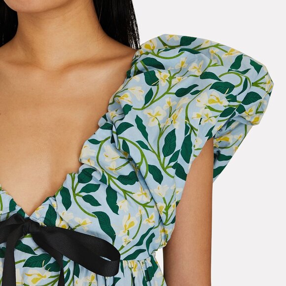 Agua by Agua Bendita Horizonte Floral Poplin Mini Dress large l - Picture 4 of 7